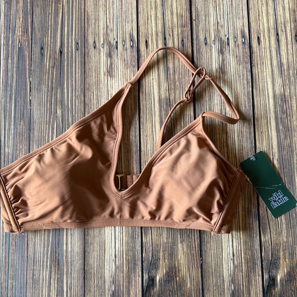 NWT Wild Fable Brown Bikini Top M